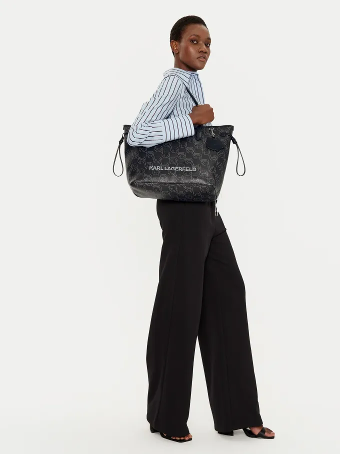 Сумка-тоут Karl Lagerfeld с логотипом и брелоком