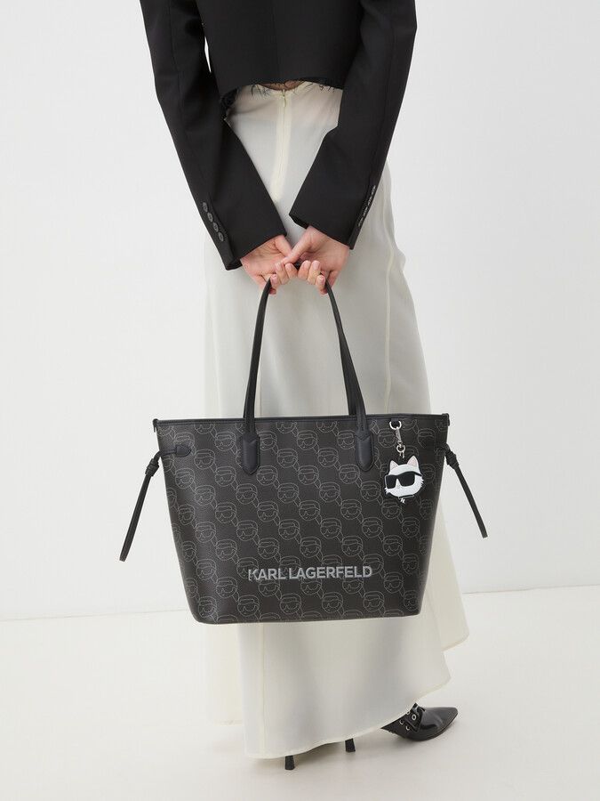 Сумка-тоут Karl Lagerfeld с логотипом и брелоком