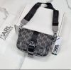 Сумка-месенджер Karl Lagerfeld K/Punched Logo Messenger Bag Dark Grey/Black