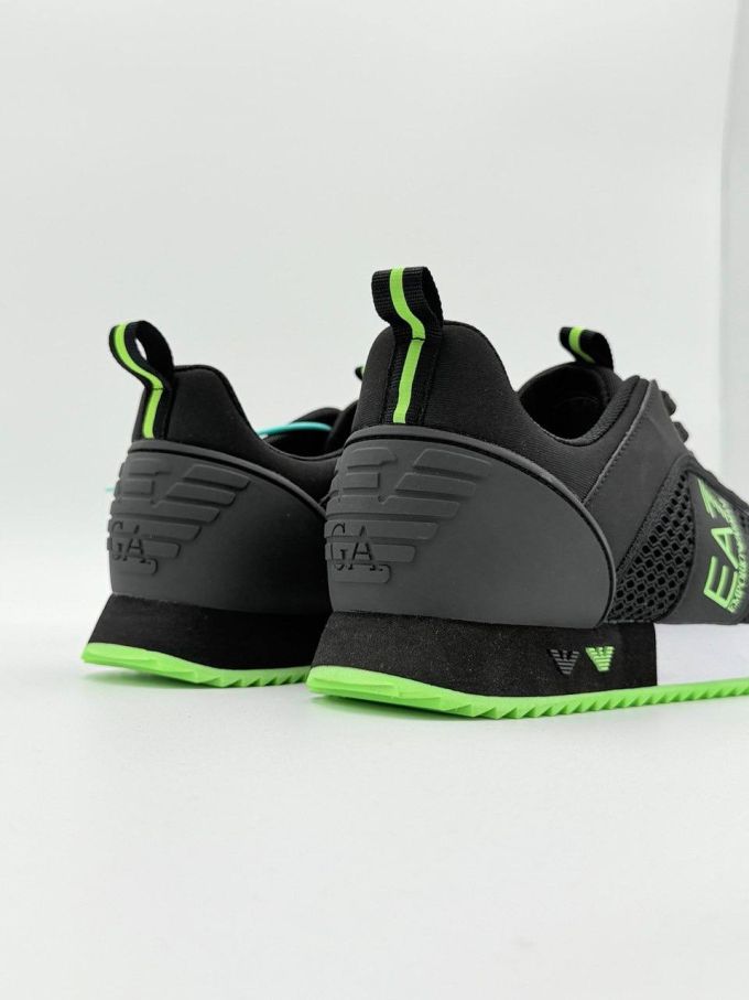 Кроссовки EA7 Emporio Armani Black / Green Fluo