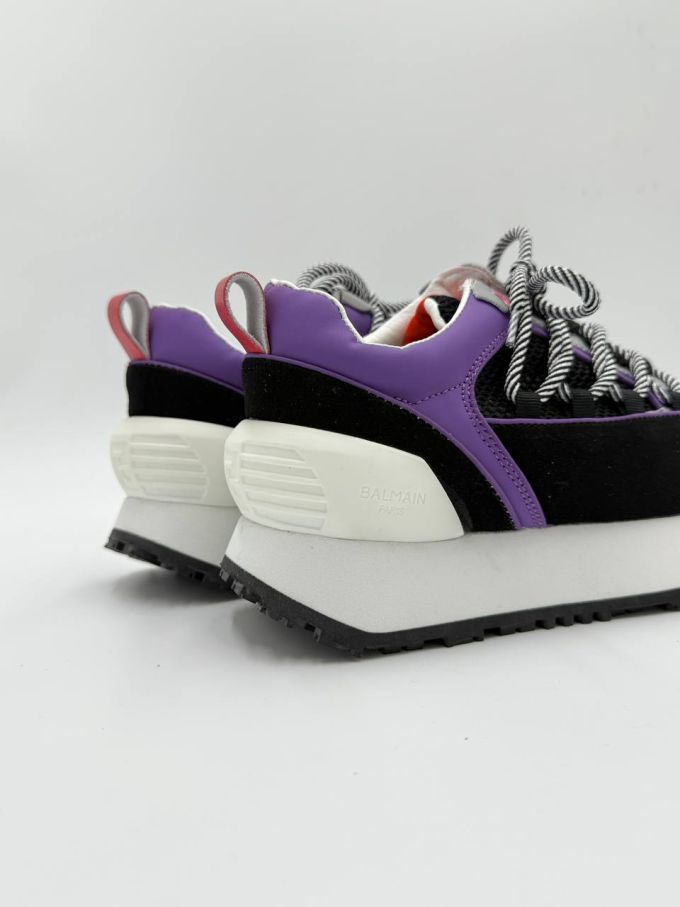 Кроссовки женские BALMAIN Black/Purple