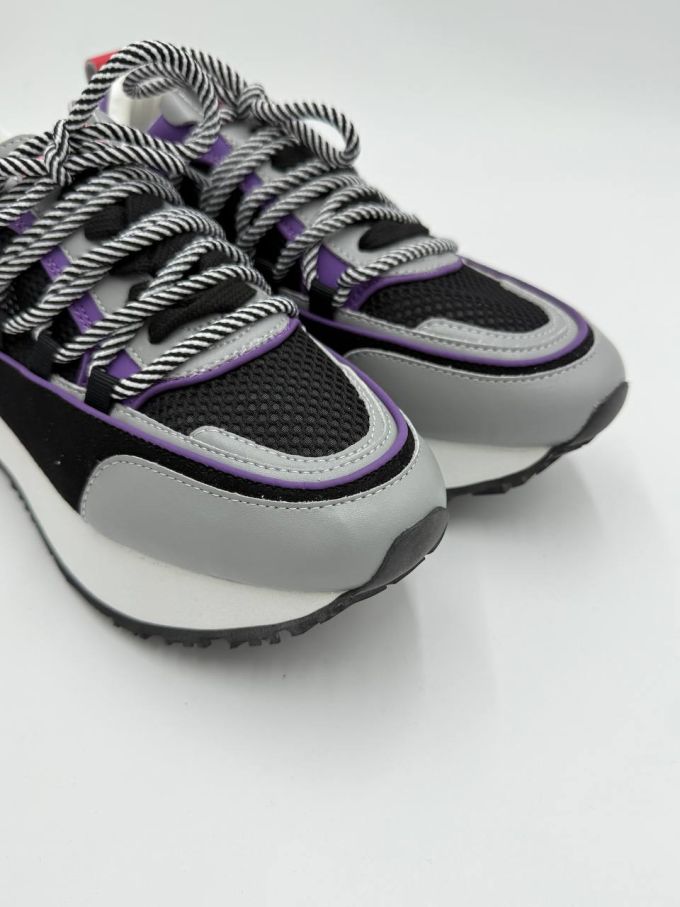Кроссовки женские BALMAIN Black/Purple