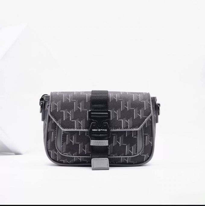 Сумка-месенджер Karl Lagerfeld K/Punched Logo Messenger Bag Dark Grey/Black