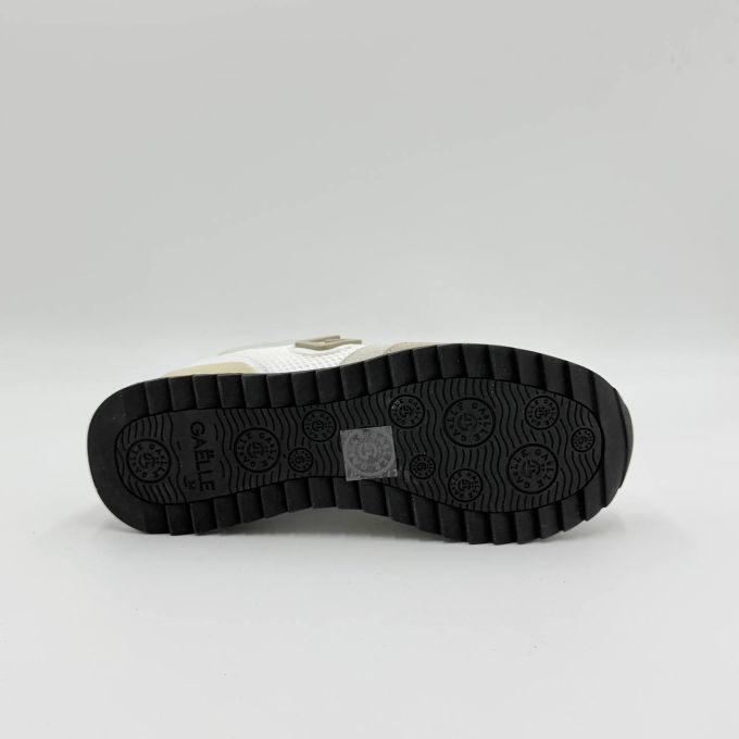 Кросівки жіночі Gaëlle Paris SNEAKERS PLATFORM IN TESSUTO E PELLE  White/Beige