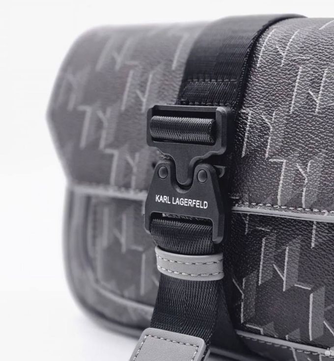 Сумка-месенджер Karl Lagerfeld K/Punched Logo Messenger Bag Dark Grey/Black