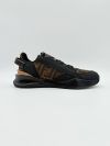 Кроссовки  FENDI leather flow sneakers Black/Brown