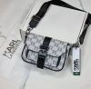 Сумка-месенджер Karl Lagerfeld K/Punched Logo Messenger Bag Light Grey/Black